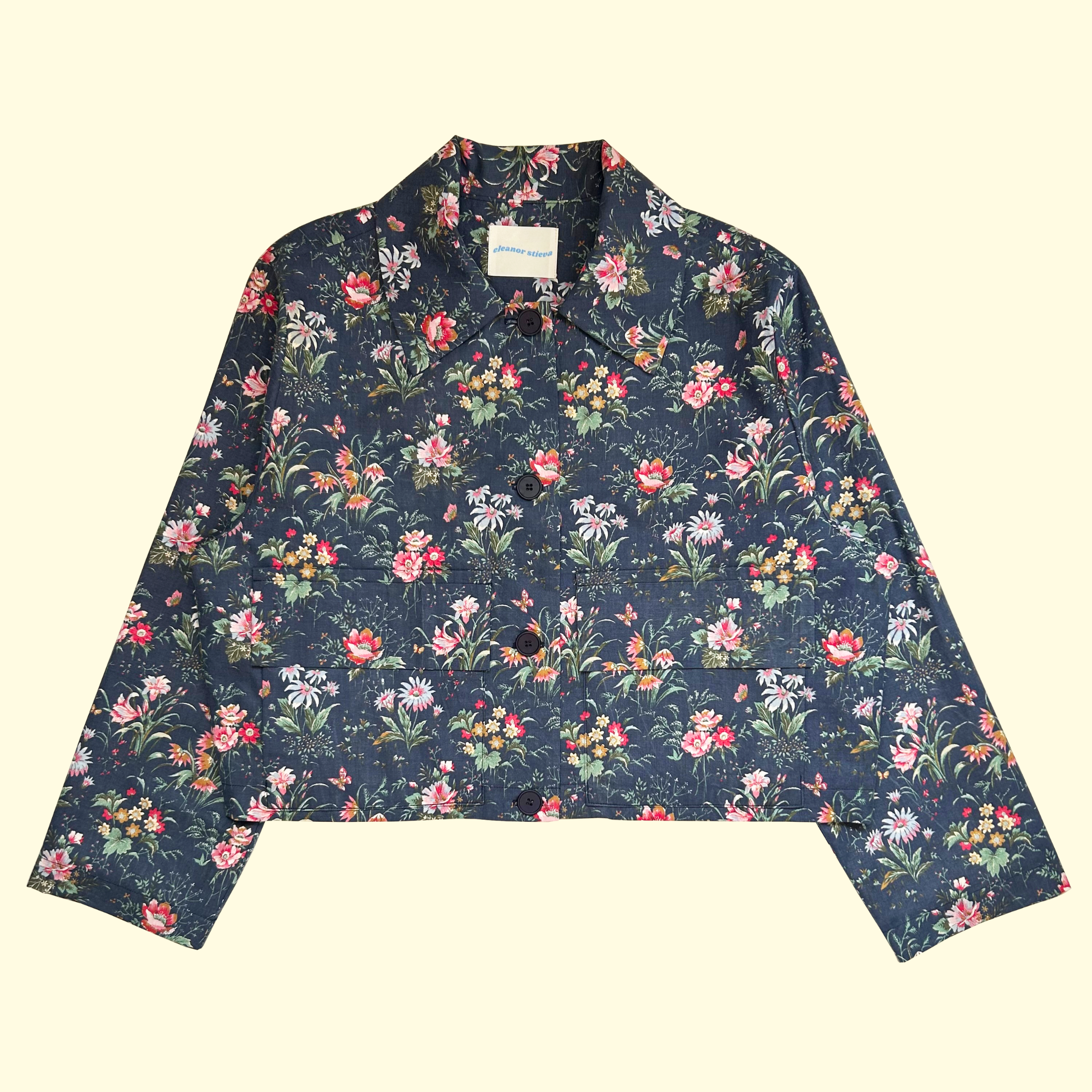 navy floral M