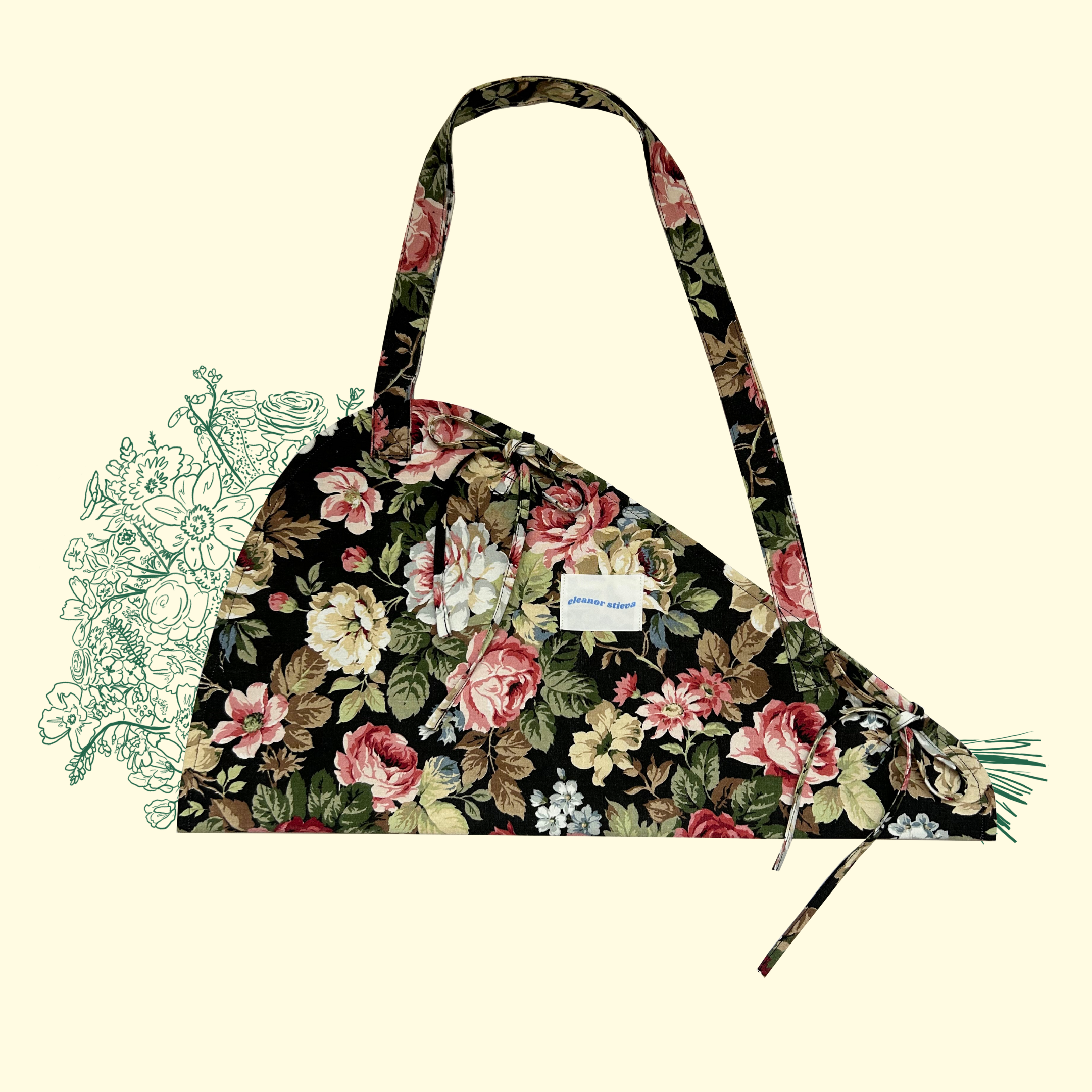 night floral flower bag