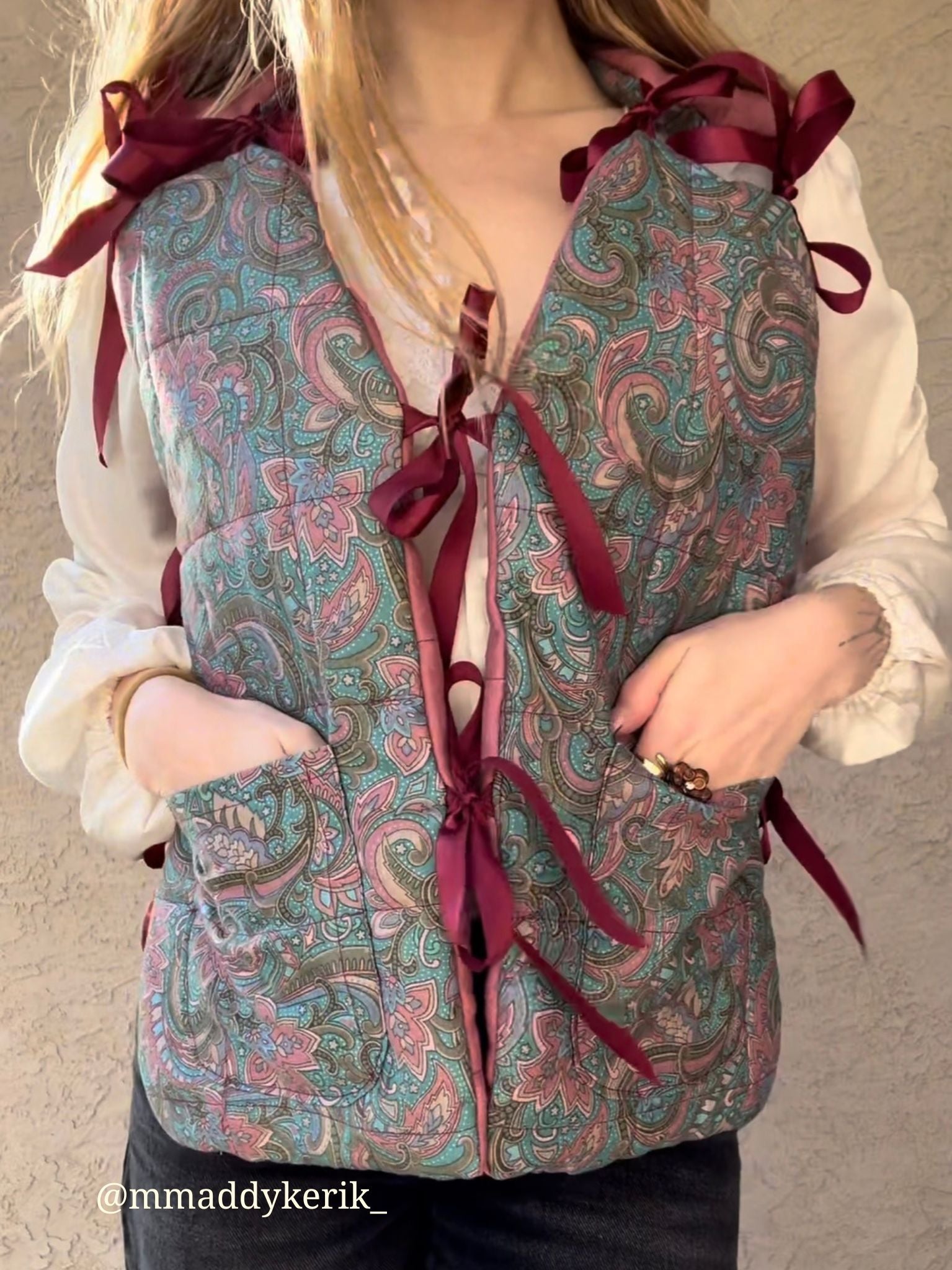 reversible modular vest pattern