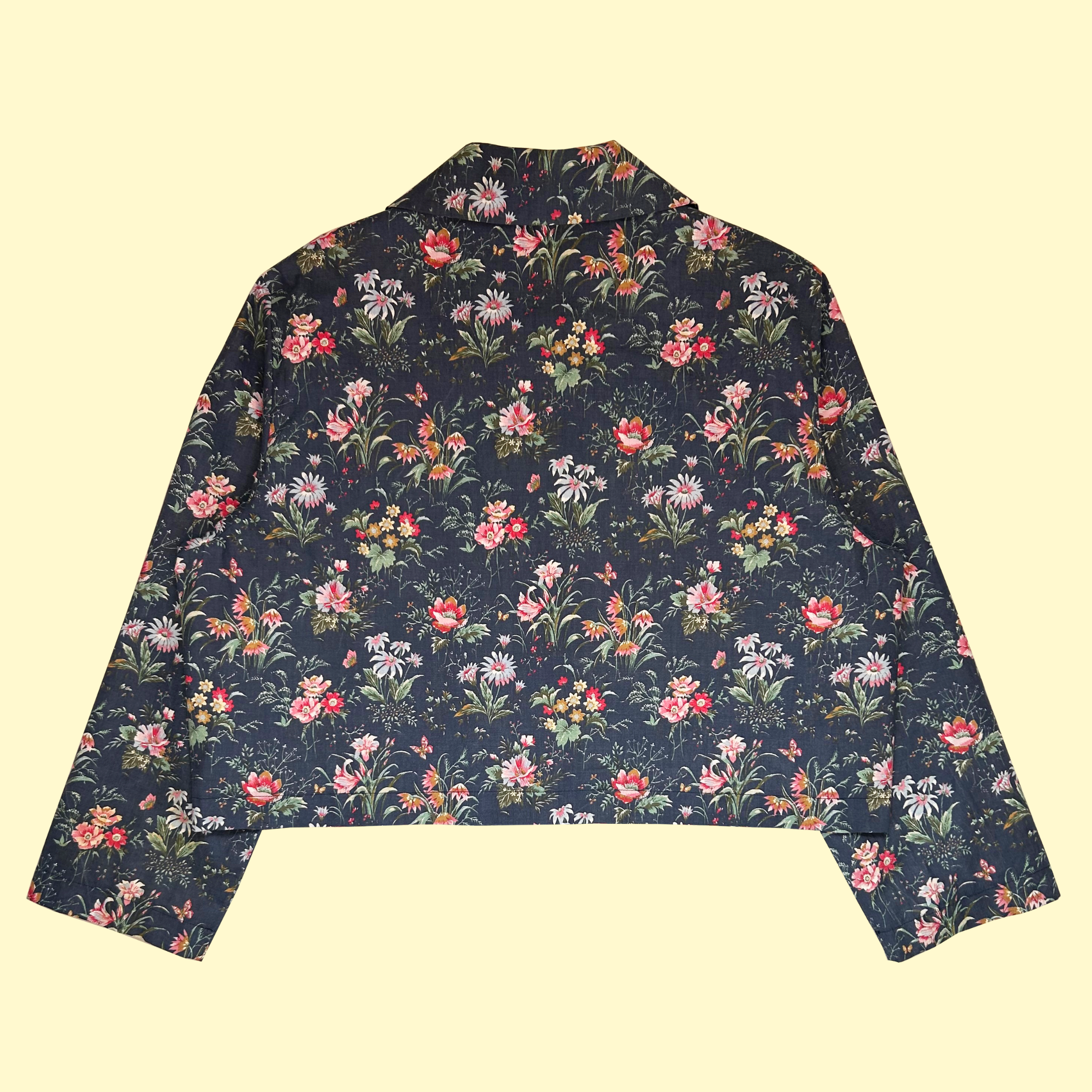 navy floral M