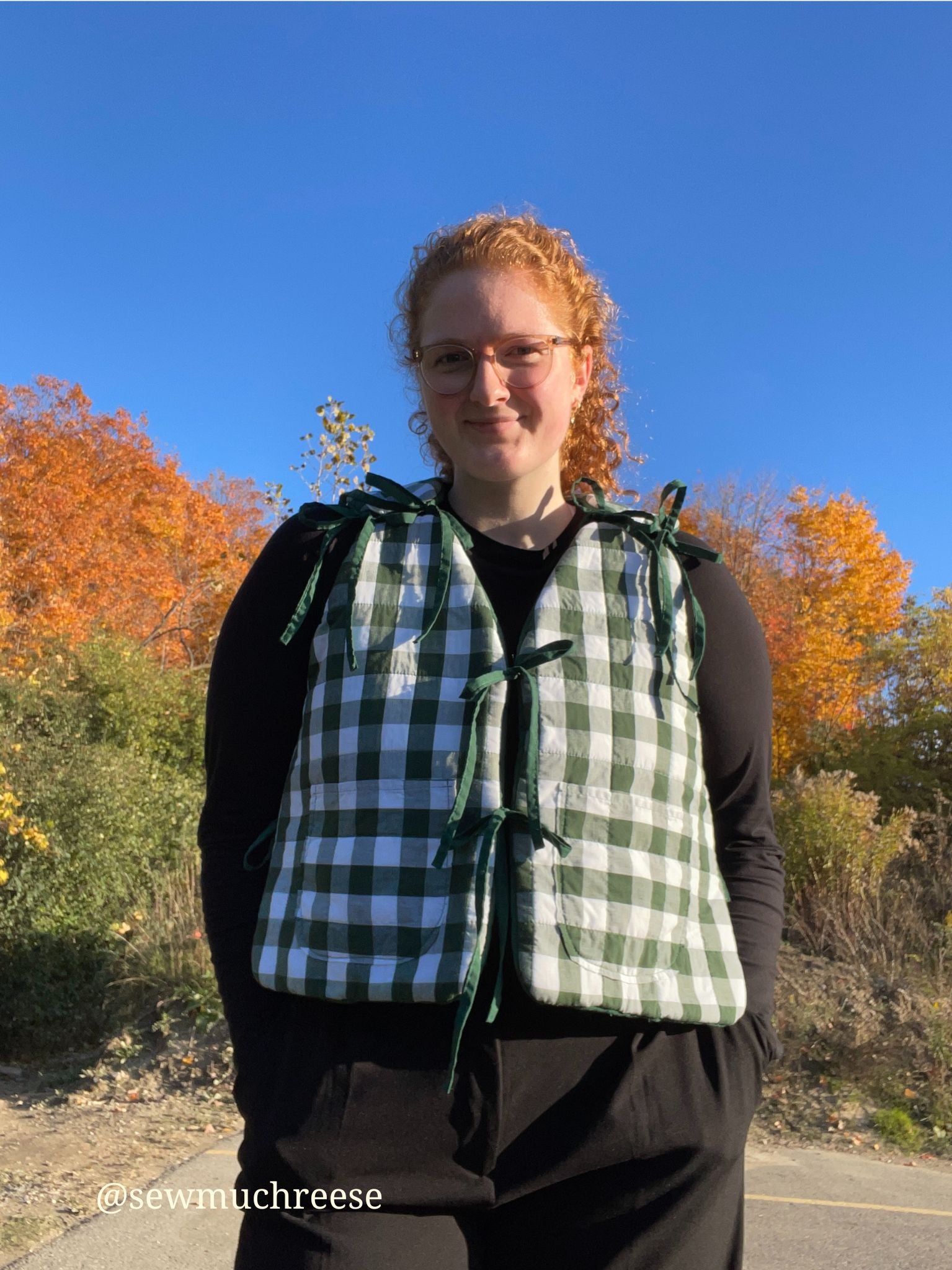 reversible modular vest pattern