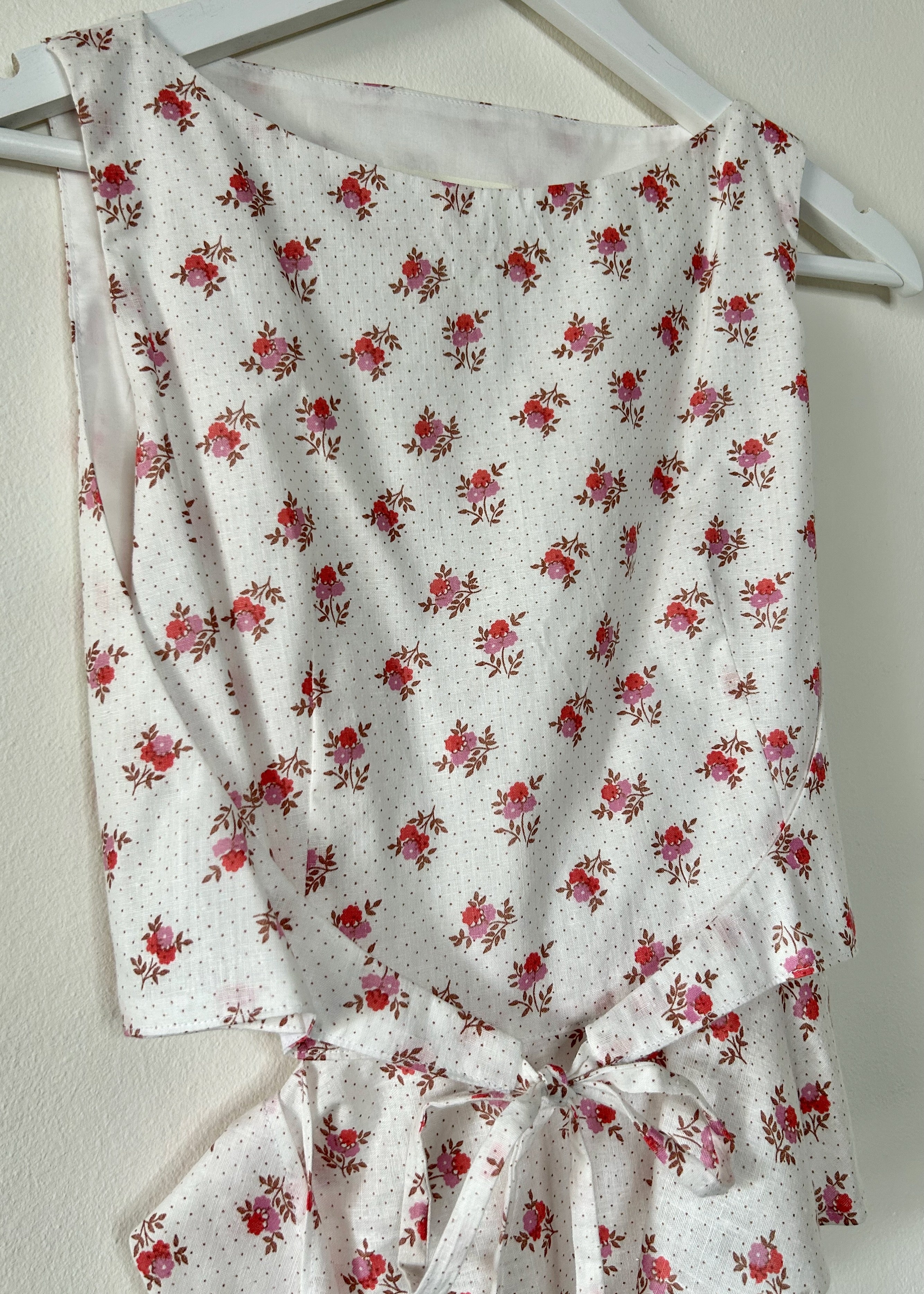 floral wrap top