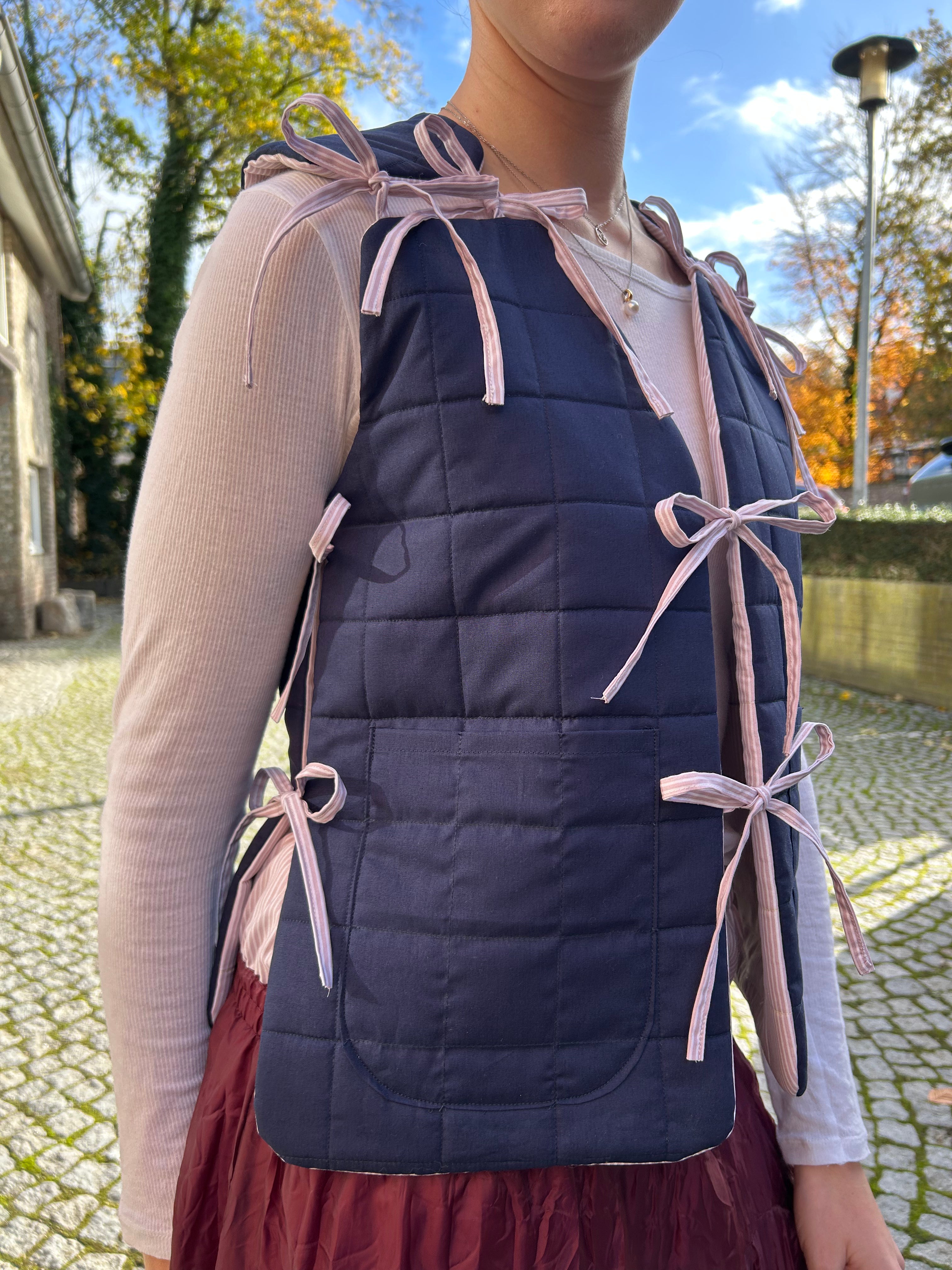 reversible modular vest pattern