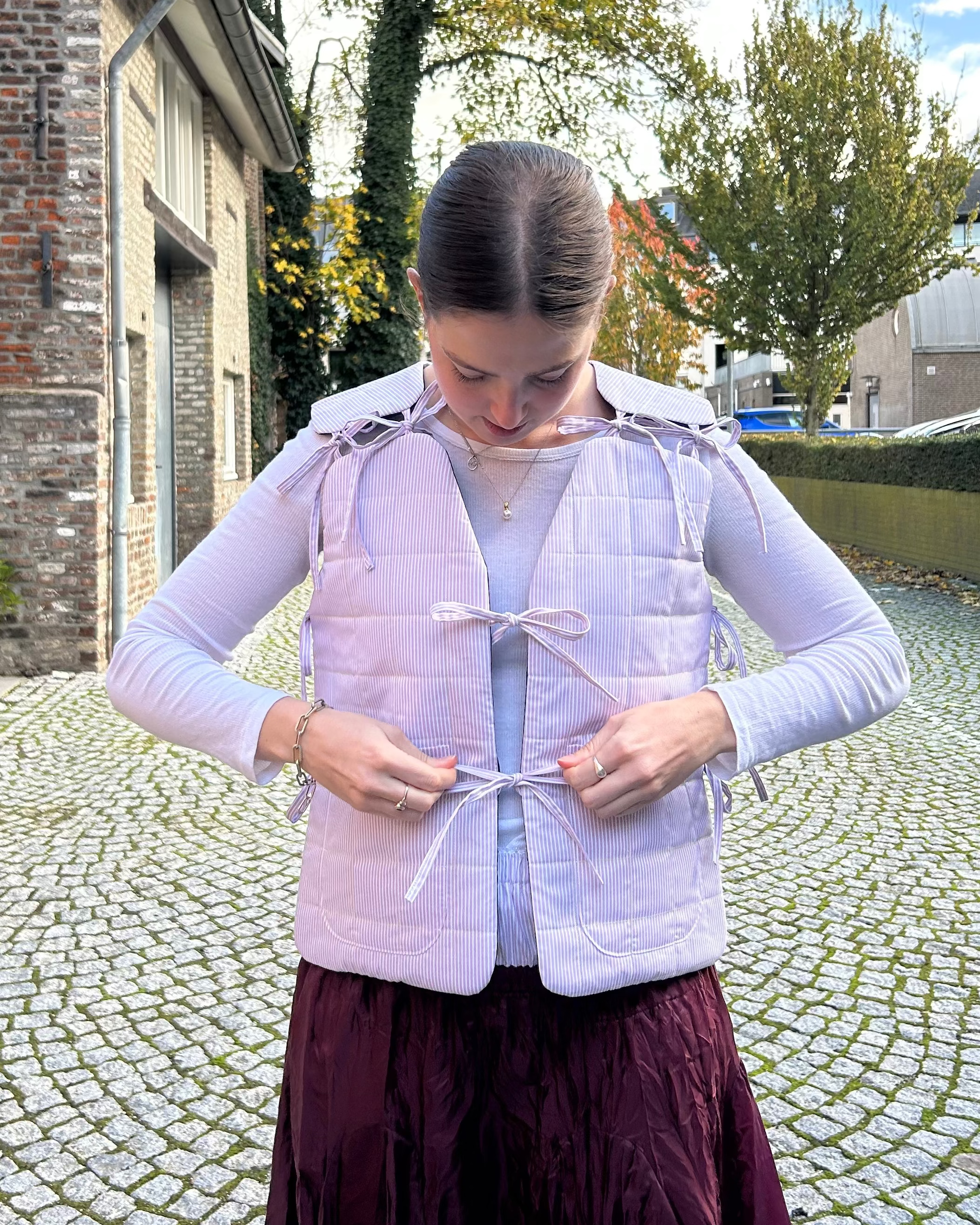 reversible modular vest pattern