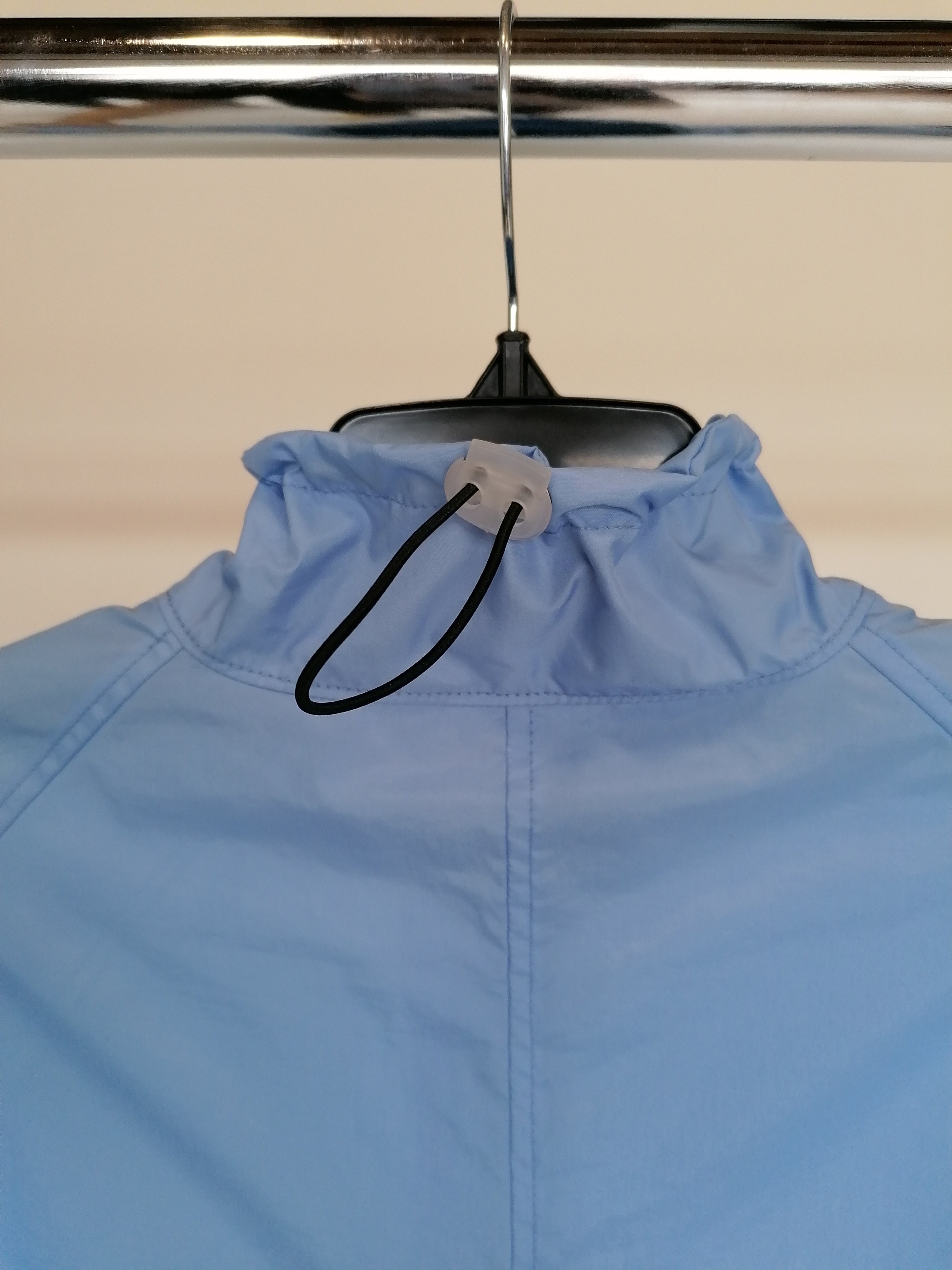 blue raincoat