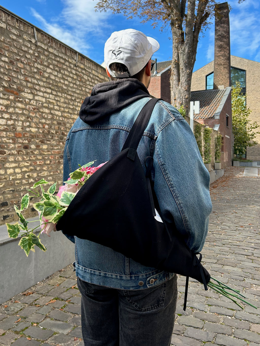 black flower bag