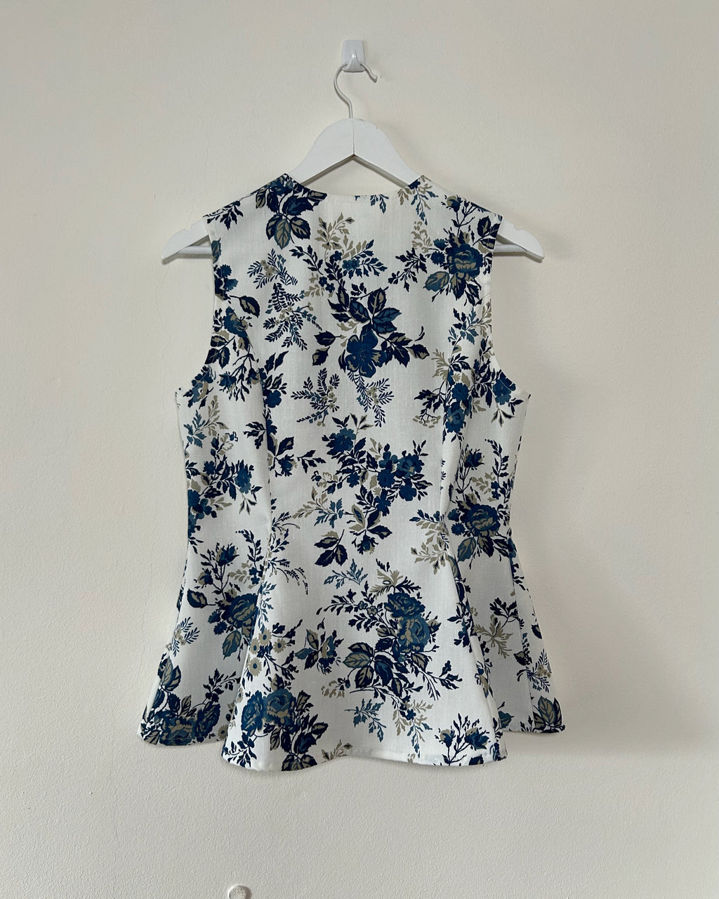 navy floral summer top