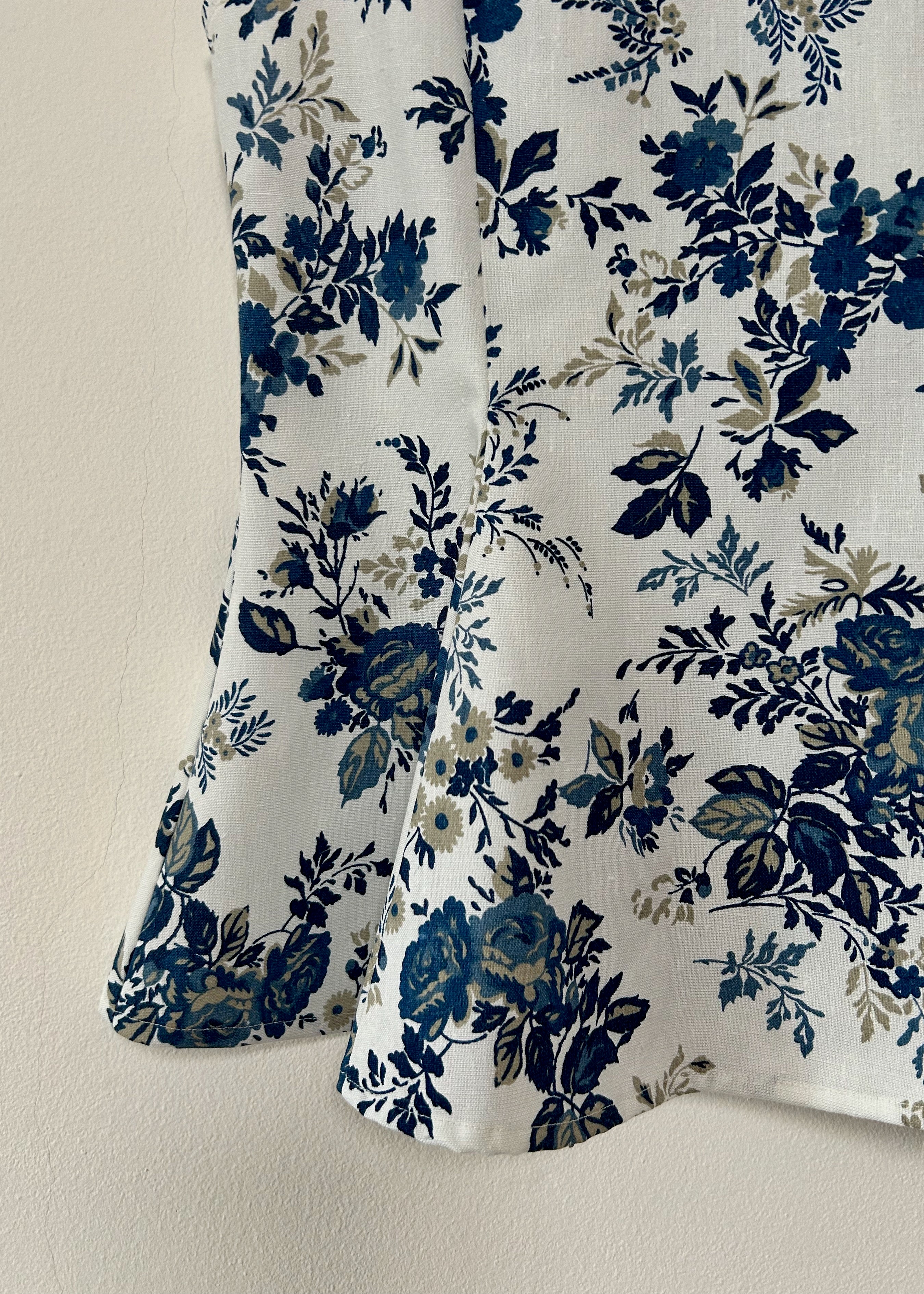 navy floral summer top