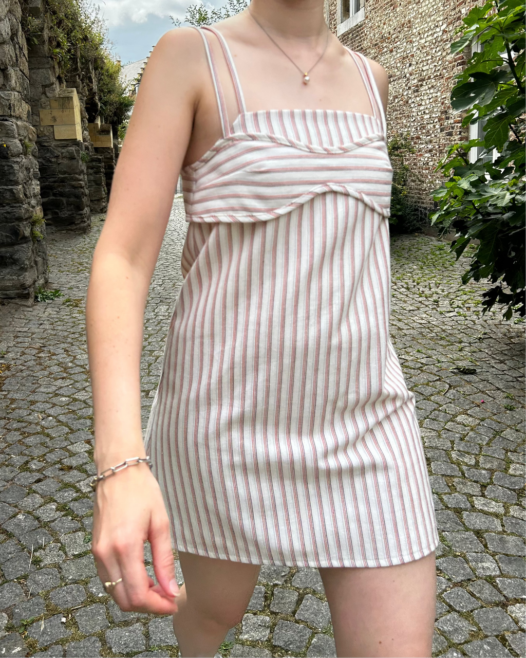 exposed bra dress