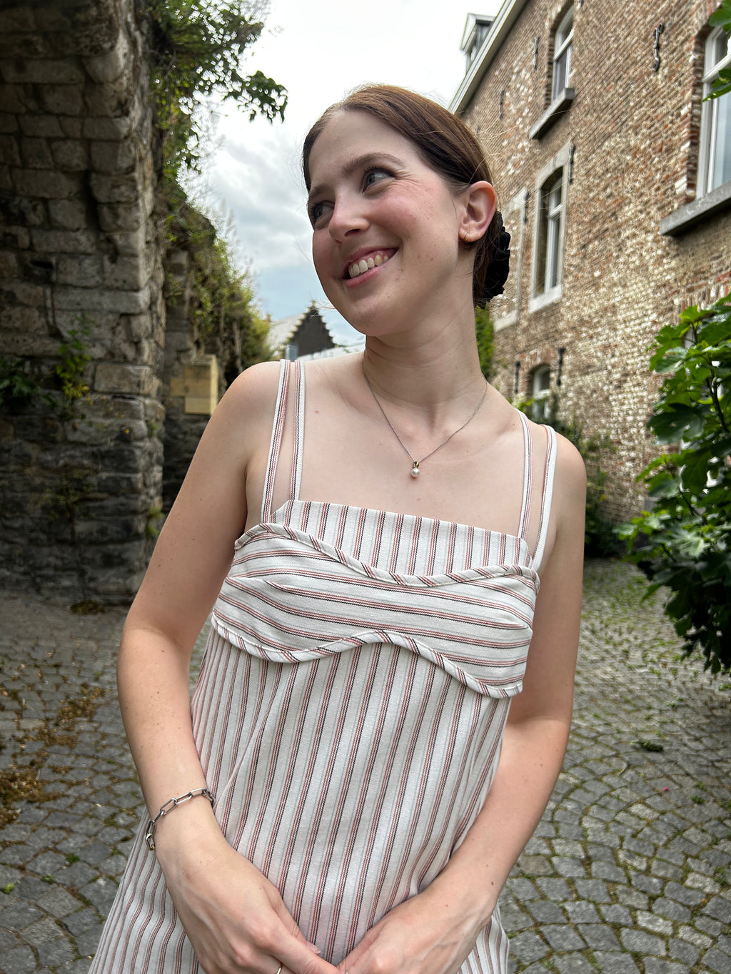 exposed bra dress