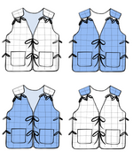 Load image into Gallery viewer, reversible modular vest pattern
