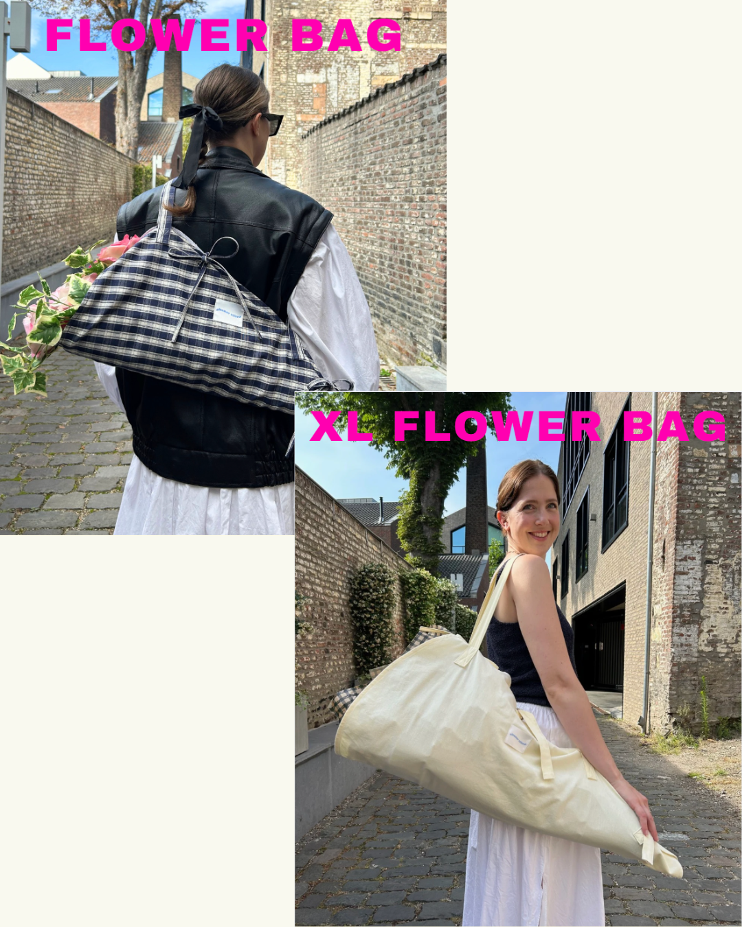 XL & small flower bag patterns